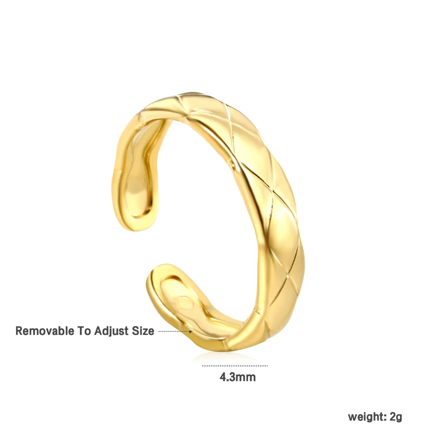 Removable To Adjust Size Stainless Steel Rings Wholesale (MOQ 12+) | Hypoallergenic  Fashion Rings 🌍  | Tarnish-Free