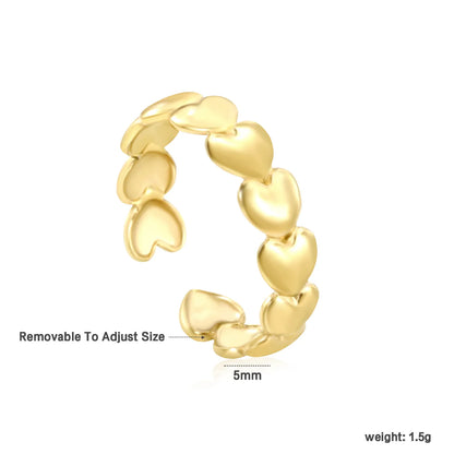 18k gold plated Removable To Adjust Size Stainless Steel Rings Wholesale (MOQ 12+) | Hypoallergenic  Fashion Rings 🌍  | Tarnish-Free