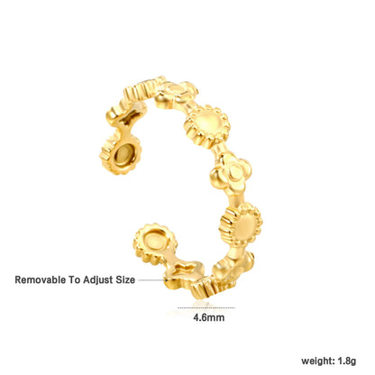 18k gold plated Removable To Adjust Size Stainless Steel Rings Wholesale (MOQ 12+) | Hypoallergenic  Fashion Rings 🌍  | Tarnish-Free