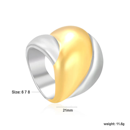 ✨ 18K Gold PVD Adjust Size Ring Wholesale (MOQ 12+) | Stainless Steel Hypoallergenic Bands 🌍 | Stackable & Statement Rings