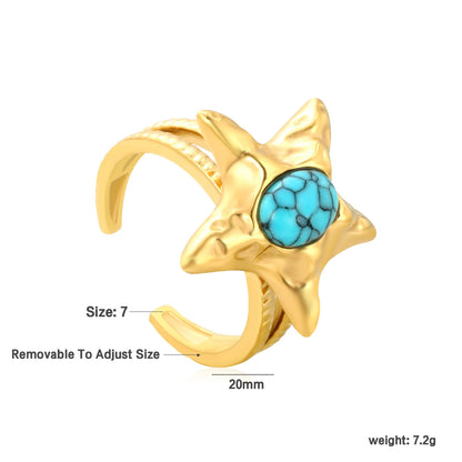 ✨ 18K Gold Plated Adjust Size With Premium Zircon/Natural Resins Ring Wholesale (MOQ 12+) | Stainless Steel Hypoallergenic Bands 🌍 | Stackable & Statement Rings