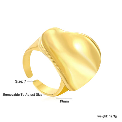 ✨ 18K Gold Plated Adjust Size With Premium Zircon/Natural Resins Ring Wholesale (MOQ 12+) | Stainless Steel Hypoallergenic Bands 🌍 | Stackable & Statement Rings