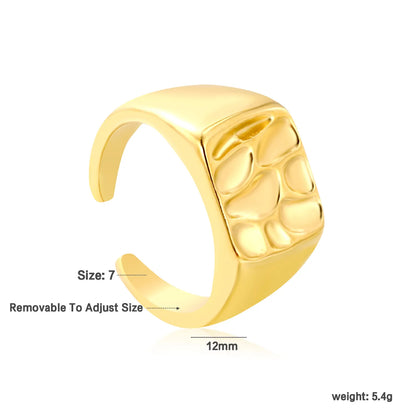 ✨ 18K Gold Plated Adjust Size With Premium Zircon/Natural Resins Ring Wholesale (MOQ 12+) | Stainless Steel Hypoallergenic Bands 🌍 | Stackable & Statement Rings
