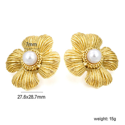 PVD 18k gold plated  Stainless Steel Hypoallergenic Stud Earrings – Bulk Wholesale (12+ Pairs) 🌍 EU/US Supplier Trendy & Durable