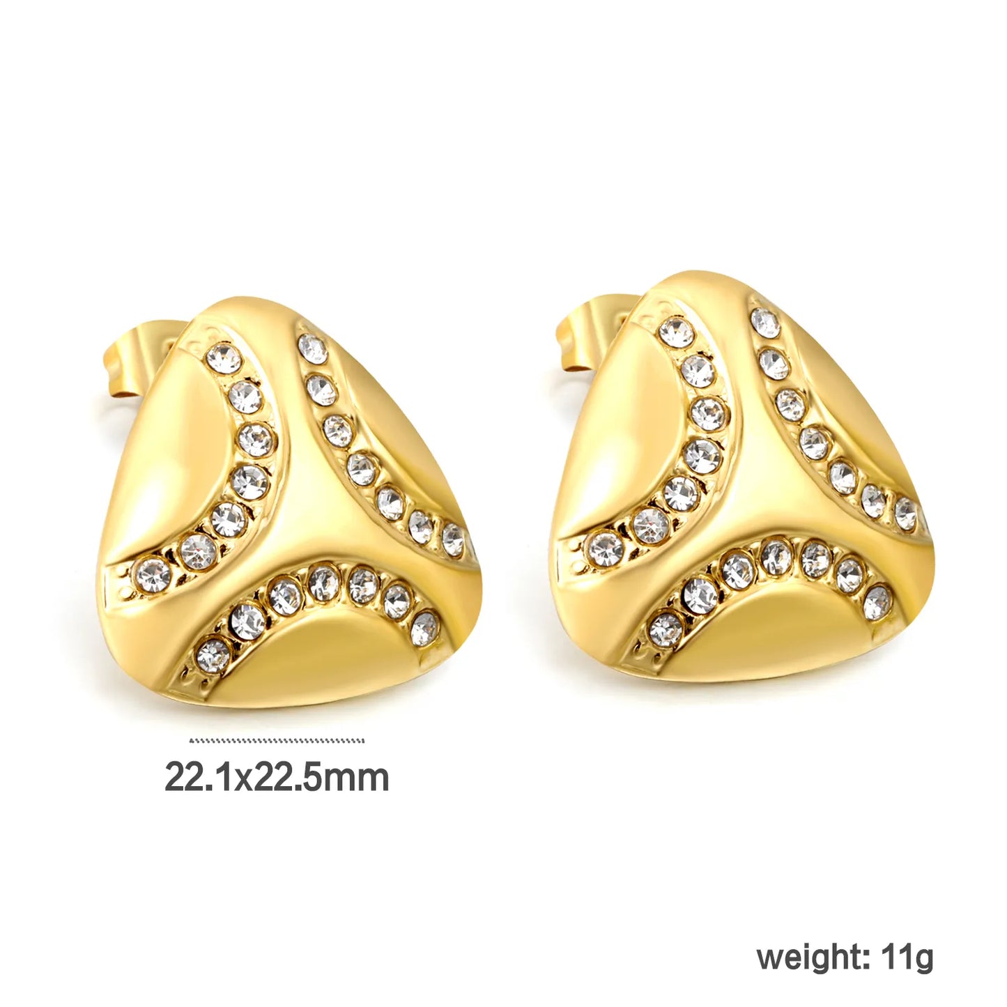 Wholesale PVD 18k Gold/Steel Stainless Stud Earring Hypoallergenic  – Bulk Wholesale (12+ Pairs) 🌍 EU/US Supplier Trendy & Durable