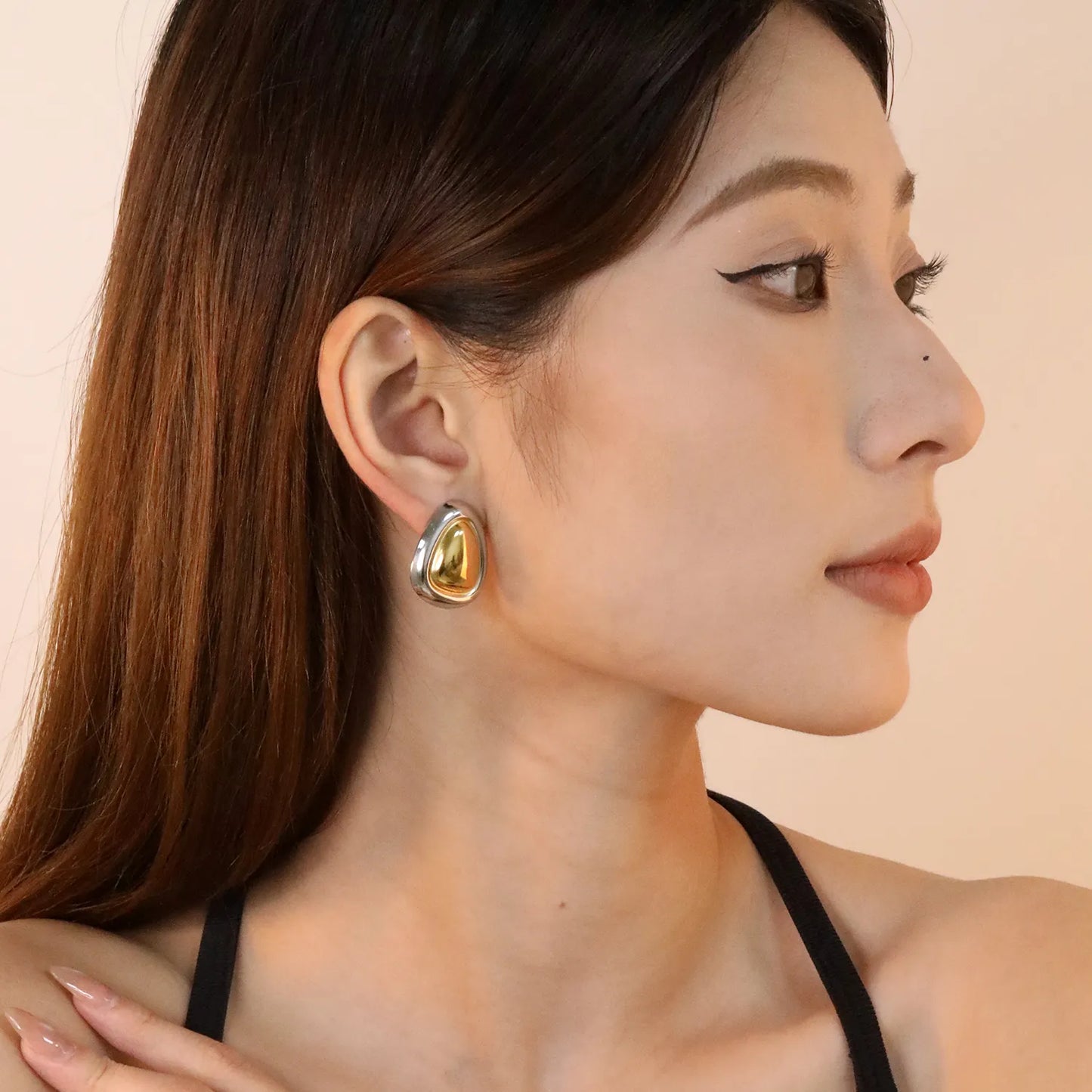 ✨  18K Gold PVD Stud Oversized  Earrings Wholesale (MOQ 10+ Pairs) | Stainless Steel Hypoallergenic 🌍 | Large 8-12mm Luxury Ear Studs