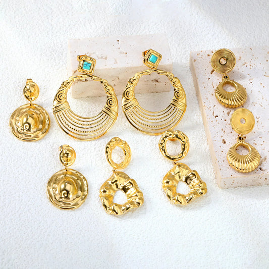Wholesale PVD 18k gold Stainless Steel Hypoallergenic Drop Earrings – Bulk Wholesale (12+ Pairs) 🌍 EU/US Supplier Trendy & Durable
