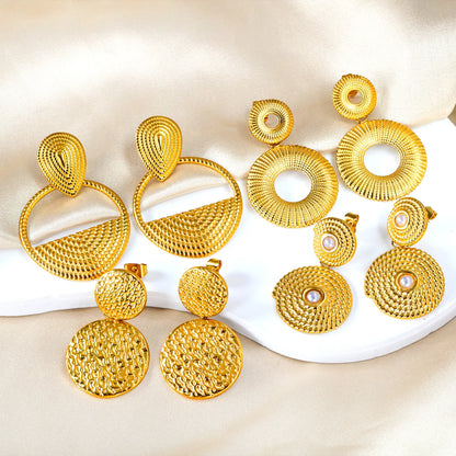Wholesale Stainless Steel Statement Drop Earrings Wholesale (MOQ 12+) | Hypoallergenic Large Hoops & Dangles 🌍 | Trendy Bulk Jewelry