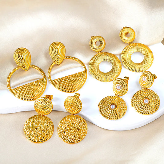 Wholesale Stainless Steel Statement Drop Earrings Wholesale (MOQ 12+) | Hypoallergenic Large Hoops & Dangles 🌍 | Trendy Bulk Jewelry
