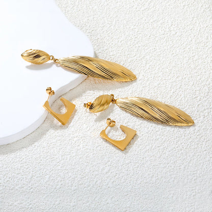 Wholesale 56.2mm Leaf Drop Earrings & 2.3x20.6mm Smooth Minimalist – Bulk Wholesale (12+ Pairs) 🌍 EU/US Supplier Trendy & Durable
