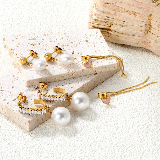 18k PVD gold Stainless Steel Hypoallergenic Drop Earrings – Bulk Wholesale (12+ Pairs) 🌍 EU/US Supplier Trendy & Durable