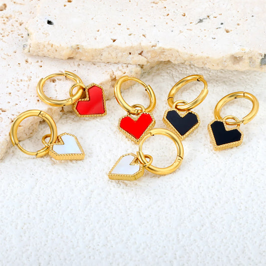 3.5*22mm Twisted Wire Double Sided Angled Earrings Gold color