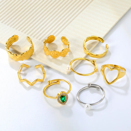 Removable To Adjust Size Stainless Steel Rings Wholesale (MOQ 12+) | Hypoallergenic  Fashion Rings 🌍  | Tarnish-Free