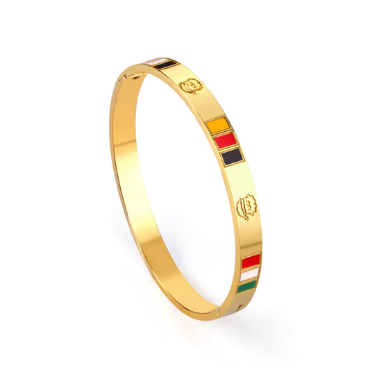 ✨ 18K Gold PVD 55x6mm Bangle Bracelet Wholesale (MOQ 12+) | Stainless Steel 🌍 | Hypoallergenic Cuff & Chain Bangles