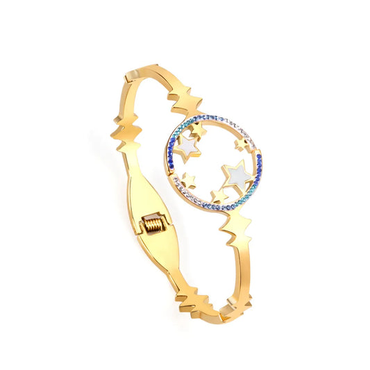 ✨ 18K Gold PVD 61x24.6mm Bangle Bracelet Wholesale (MOQ 12+) | Stainless Steel 🌍 | Hypoallergenic Cuff & Chain Bangles