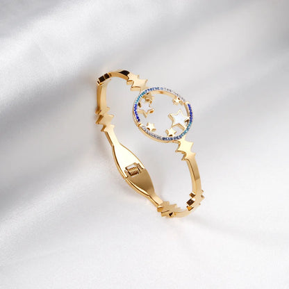 ✨ 18K Gold PVD 61x24.6mm Bangle Bracelet Wholesale (MOQ 12+) | Stainless Steel 🌍 | Hypoallergenic Cuff & Chain Bangles