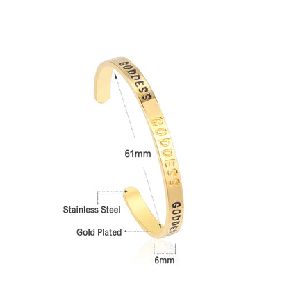 ✨ 18K Gold PVD 61x6mm Bangle Bracelet Wholesale (MOQ 12+) | Stainless Steel 🌍 | Hypoallergenic Cuff & Chain Bangles