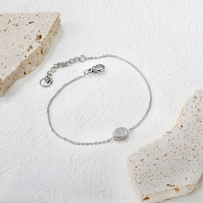 ✨ Wholesale Geometry Charm Bracelet | Mixed Steel Shapes | 21cm 🔗
