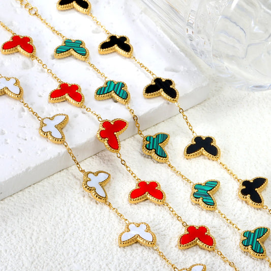 ✨🦋 18K Gold Plated 18+3cm Butterfly Bracelet Wholesale (MOQ 12+) | Stainless Steel Hypoallergenic 🌍 | Dainty Chain & Charm Bracelets