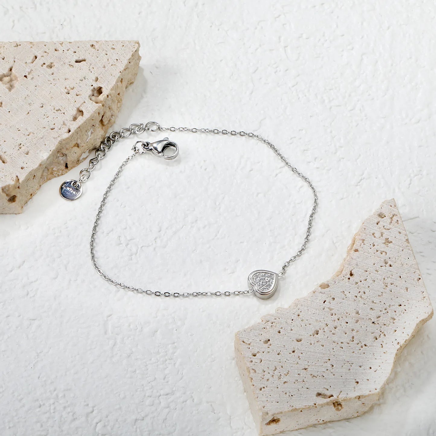 ✨ Wholesale Geometry Charm Bracelet | Mixed Steel Shapes | 21cm 🔗