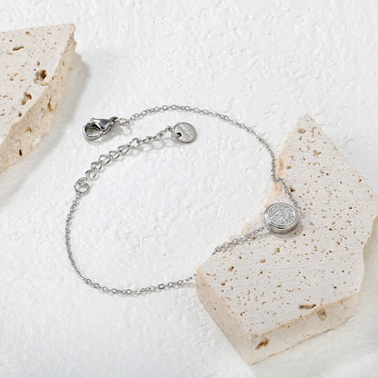 ✨ Wholesale Geometry Charm Bracelet | Mixed Steel Shapes | 21cm 🔗