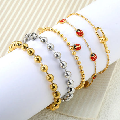 ✨ 18K Gold Plated 18+3cm Bracelet Wholesale (MOQ 12+) | Stainless Steel Hypoallergenic 🌍 | Dainty Chain & Charm Bracelets