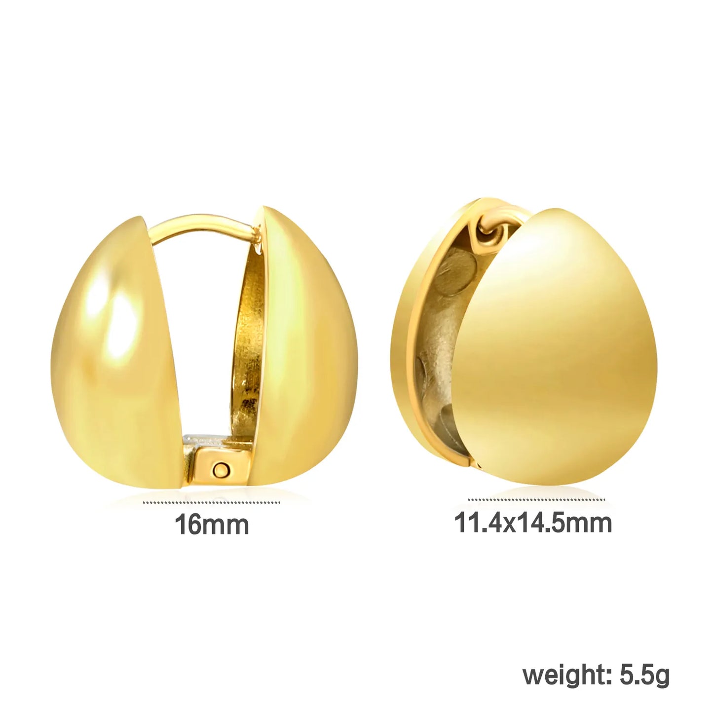 ✨Wholesale Teardrop & Heart Ear Clips | 11.4mm/16mm Gold Non-Piercing