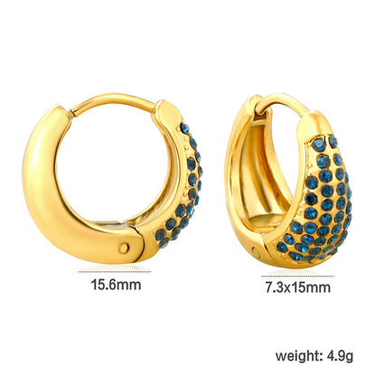 🌈 ✨Wholesale 15.6mm Zircon Ear Clips | 5 Colors Steel/Gold Non-Piercing