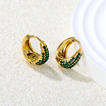 🌈 ✨Wholesale 15.6mm Zircon Ear Clips | 5 Colors Steel/Gold Non-Piercing