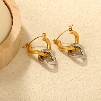 ✨ Wholesale 18mm Chain Earring Backs | 3.0mm Two-Tone Steel/Gold Clasps