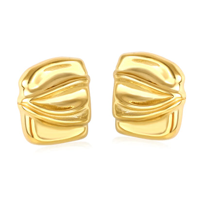 ✨📌 Wholesale Gold Button Studs | 24x28mm Rectangular Earrings