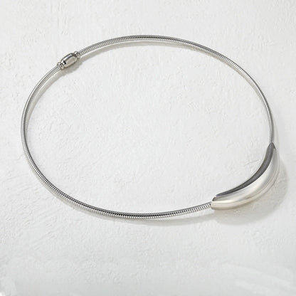 ✨ Wholesale 12x55mm Hollow Arc Snake Chain 40cm | 3.0 Spring Steel/Gold