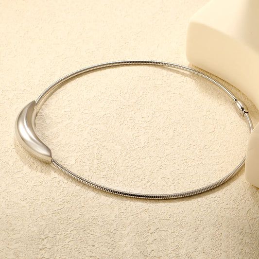 ✨ Wholesale 12x55mm Hollow Arc Snake Chain 40cm | 3.0 Spring Steel/Gold
