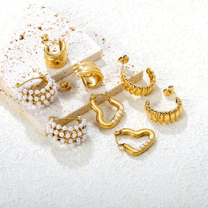 ✨ Stainless Steel Hypoallergenic Pearls Earrings – Bulk Wholesale (12+ Pairs) 🌍 EU/US Supplier Trendy & Durable