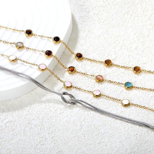 ✨ 18K Gold Plated 18/19+3cm Bracelet Wholesale (MOQ 12+) | Stainless Steel Hypoallergenic 🌍 | Dainty Chain & Charm Bracelets
