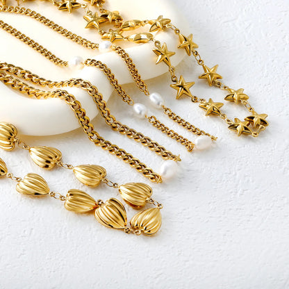 ✨ PVD 18k gold 40+5cm Stainless Steel Necklaces Wholesale (12+ Pieces) | Hypoallergenic & Tarnish-Free 🌍 | Trendy Pendants & Chains