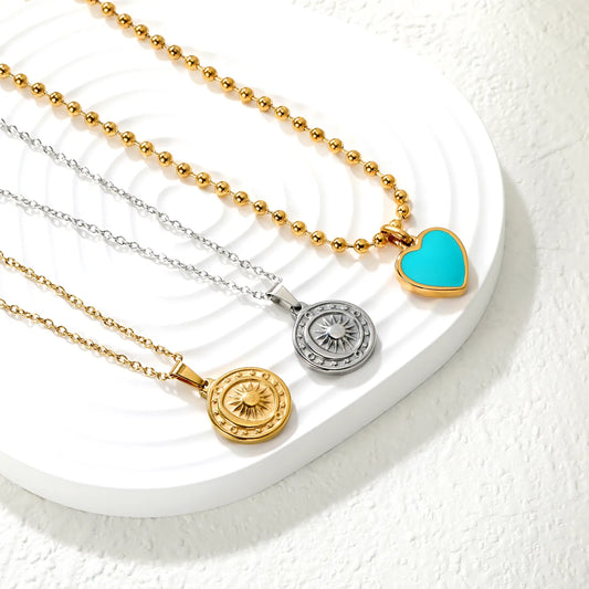 ✨ 45+5cm/40+5cm 18k gold plated Stainless Steel Necklaces Wholesale (12+ Pieces) | Hypoallergenic & Tarnish-Free 🌍 | Trendy Pendants & Chains