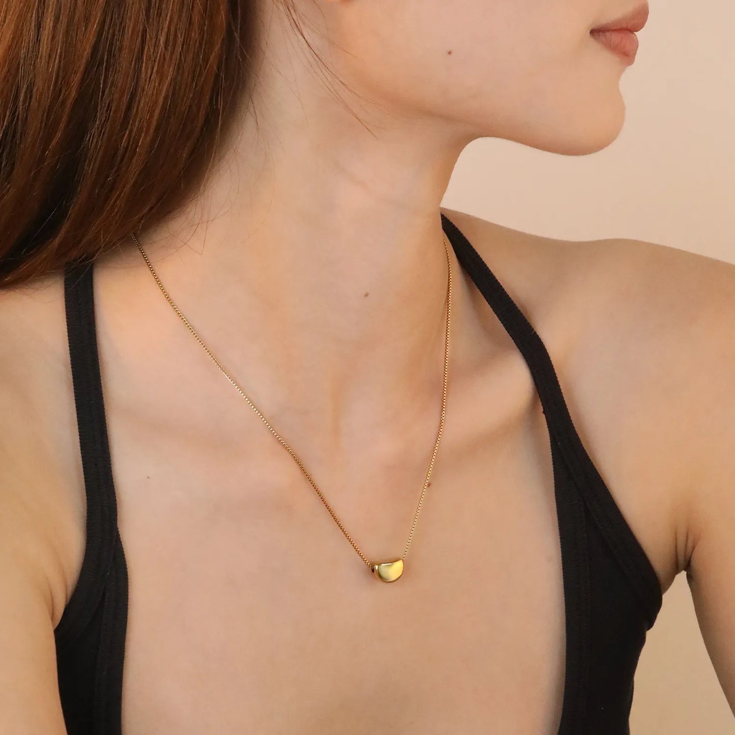 ✨ Wholesale Stainless Steel Candy Bead Necklace | 11.4*8.3mm Fun Bead Charm | 1.0mm Box Chain 40+5cm with 6mm Lobster Clasp | Gold or Steel Color