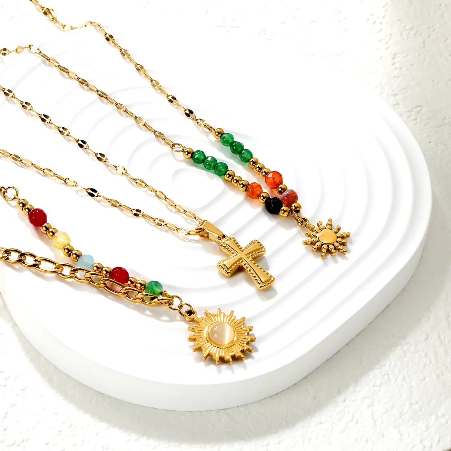 ✨ 18k gold plated Eternal life Theme Stainless Steel Necklaces Wholesale (12+ Pieces) | Hypoallergenic & Tarnish-Free 🌍 | Trendy Pendants & Chains