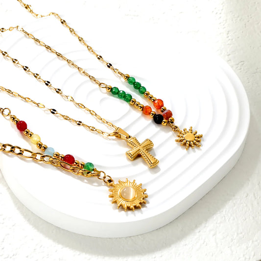 ✨ 18k gold plated Eternal life Theme Stainless Steel Necklaces Wholesale (12+ Pieces) | Hypoallergenic & Tarnish-Free 🌍 | Trendy Pendants & Chains