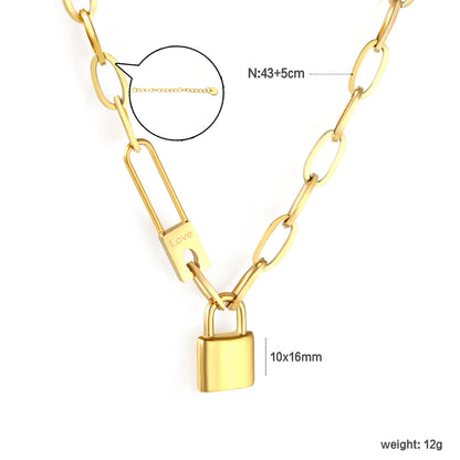 ✨ Wholesale Gold Stainless Steel pendant Necklace | 10x16mm Elegant Pendant | 43+5cm Adjustable Chain | 12g Lightweight Design