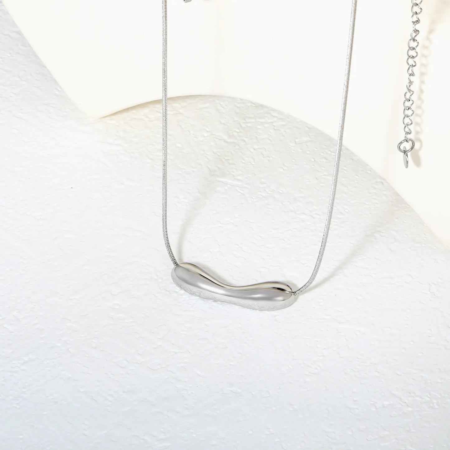 ✨ Wholesale Stainless Steel Hollow Smiley Face Necklace | 35.7*9.5mm Unique Shape Pendant | 1.2mm Snake Chain 40+5cm with 6mm Lobster Clasp | Gold or Steel Color