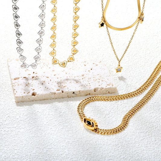 ✨ PVD 18k gold 46+5cm/40+5cm/46+5cm Stainless Steel Necklaces Wholesale (12+ Pieces) | Hypoallergenic & Tarnish-Free 🌍 | Trendy Pendants & Chains