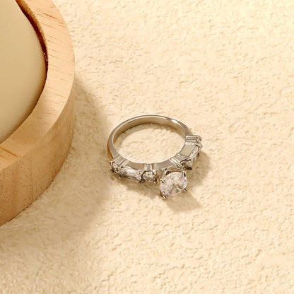 💍 Wholesale Stackable Zirconia Rings | 5 Height Mix | Steel
