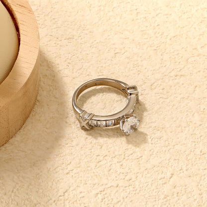 💍 Wholesale Stackable Zirconia Rings | 5 Height Mix | Steel