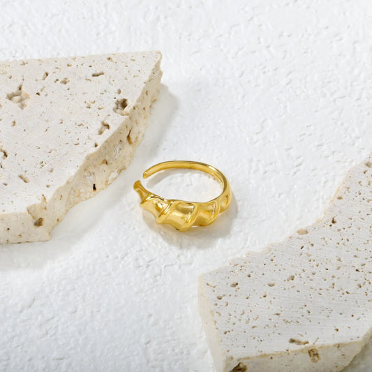 ✨ Wholesale Gold Open Ring | 8mm Adjustable Band | Steel