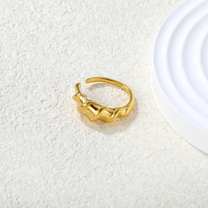 ✨ Wholesale Gold Open Ring | 8mm Adjustable Band | Steel