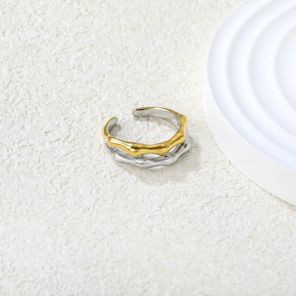 ✨ Wholesale 6.5mm Double Bamboo Ring | Intergold Stainless Steel Open Band