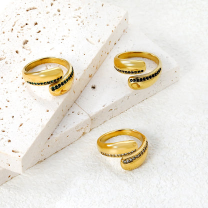 ✨ 18K Gold plated 13mm High irregular open Rings Wholesale (MOQ 12+) | Stainless Steel Hypoallergenic Bands 🌍 | Stackable & Statement Rings