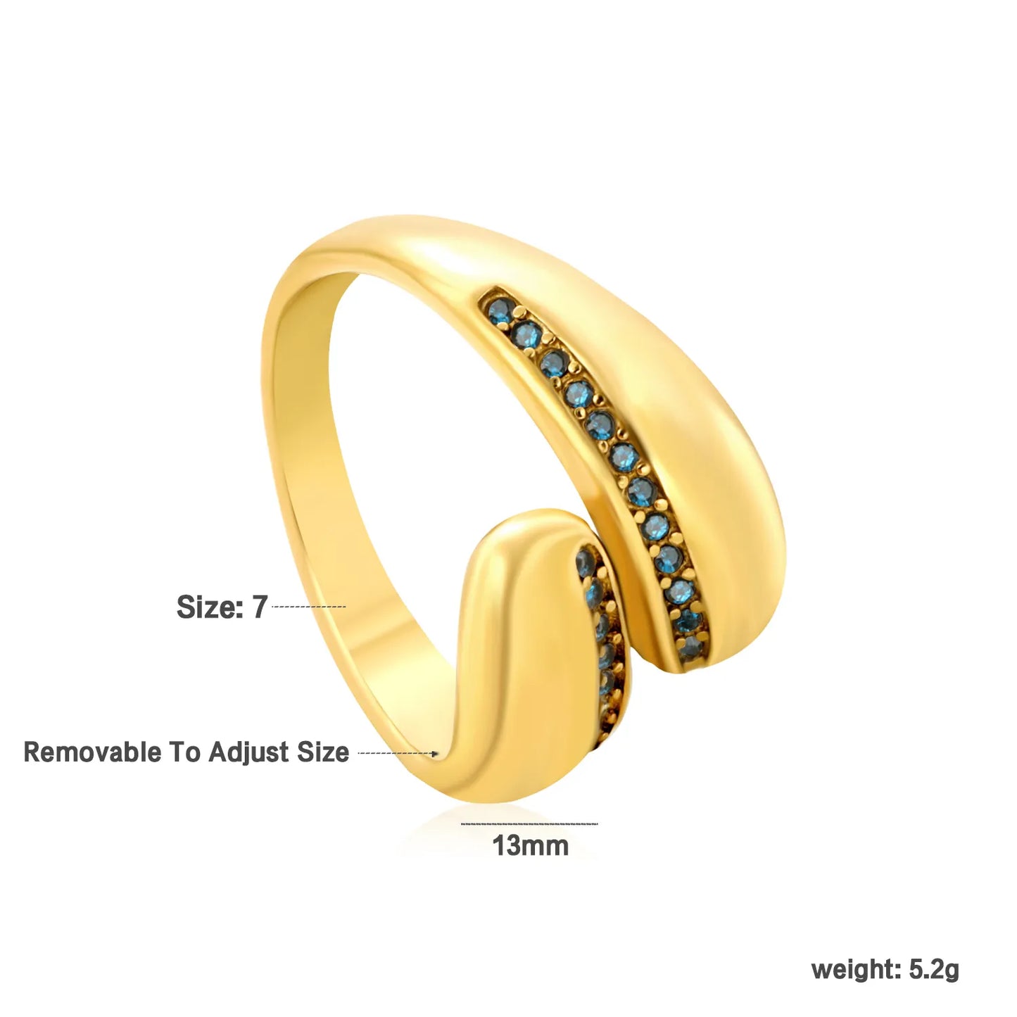 ✨ 18K Gold plated 13mm High irregular open Rings Wholesale (MOQ 12+) | Stainless Steel Hypoallergenic Bands 🌍 | Stackable & Statement Rings